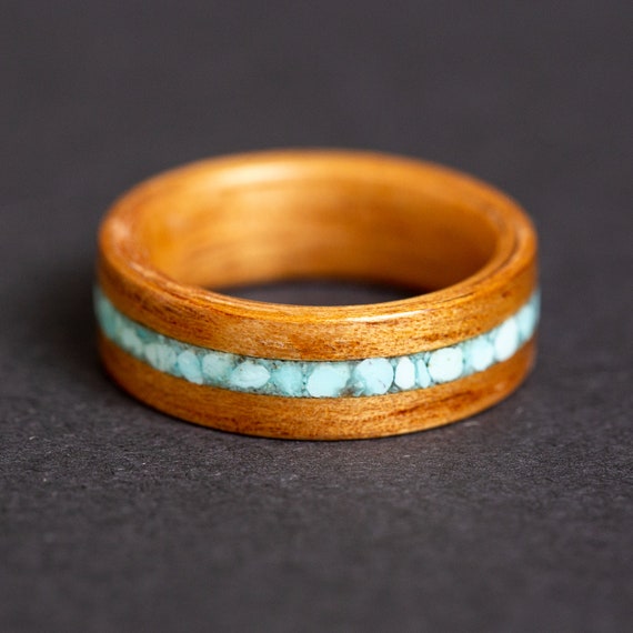 Koa Wood Ring, Wooden Ring, Bentwood Rings, Wood Wedding Bands