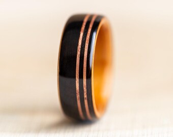 Copper Bands on Ebony