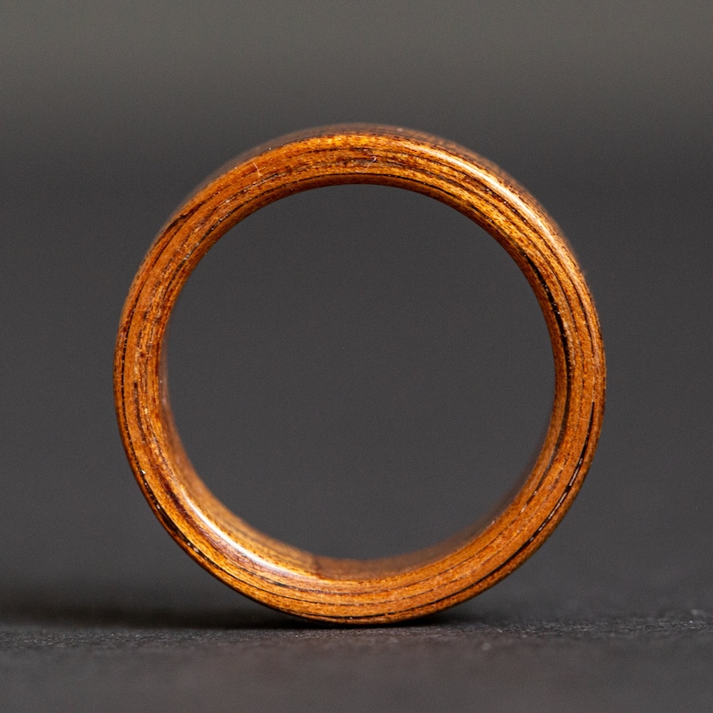 Hawaiian Koa Wood Ring, custom wood ring for him, medium koa image 3