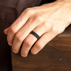 Hawaiian Koa Wood Ring, custom wood ring for him, medium koa image 6