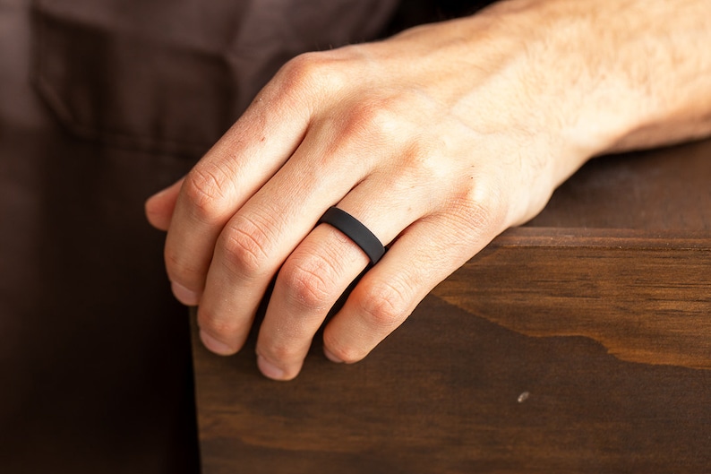 Hawaiian Koa Wood Ring, custom wood ring for him, medium koa image 6