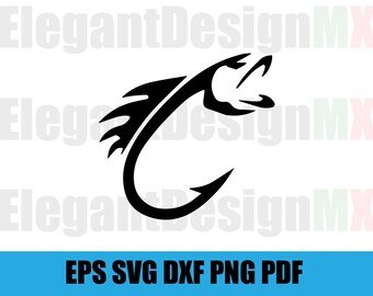 Download Fish hook svg | Etsy