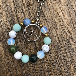 St Brendan the Navigator decade rosary key ring seascape prayer beads