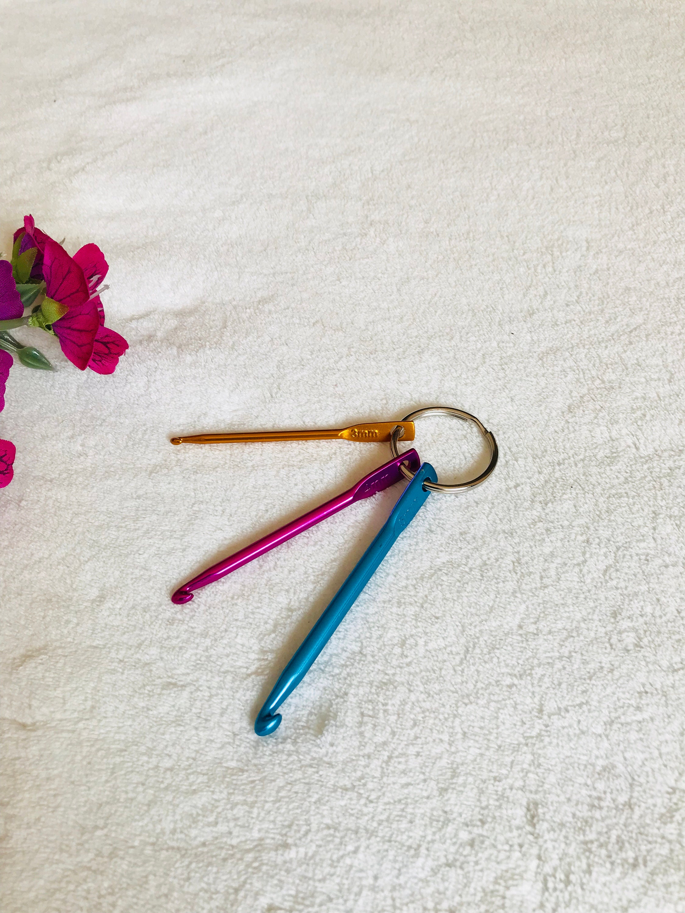 Portable Keychain Hooks Mini Crochet Hooks Etsy