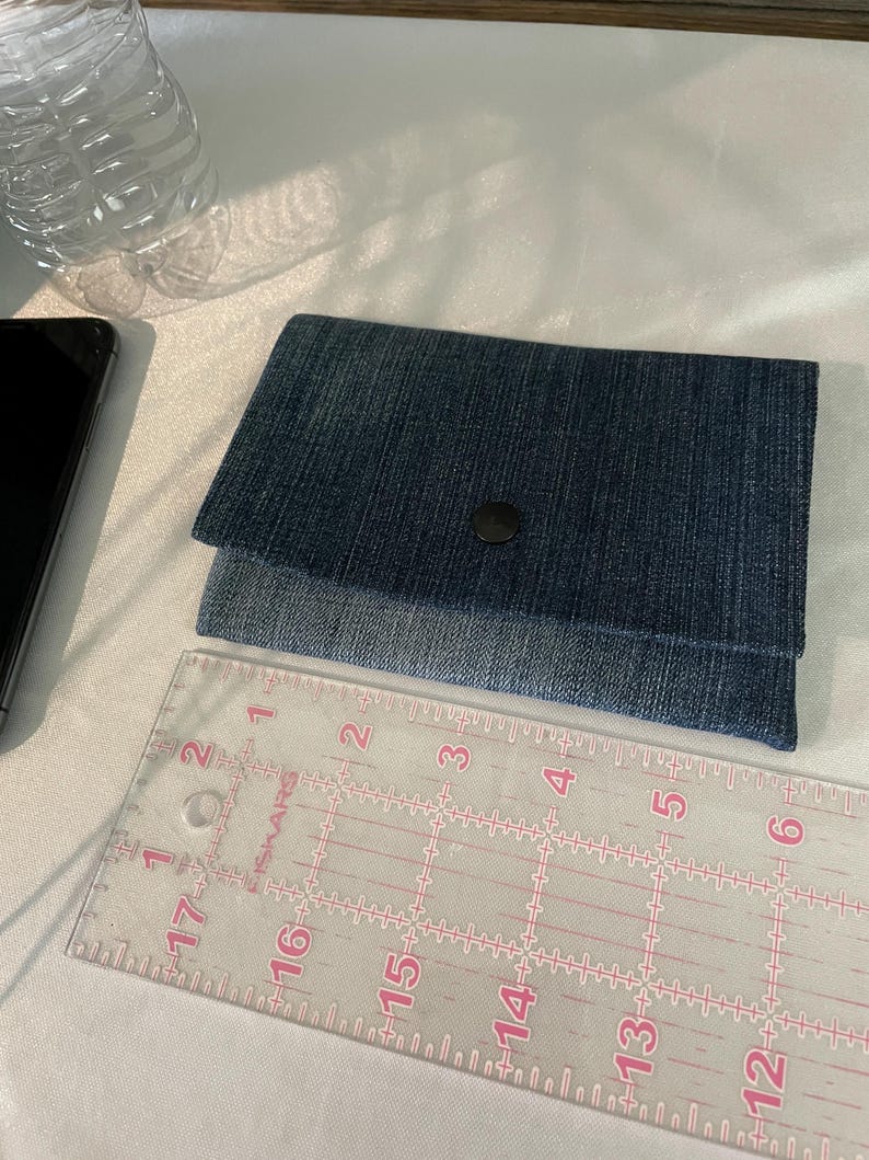 Foldable 2 Pocket Wallet: Handmade Small Card Holder - Etsy