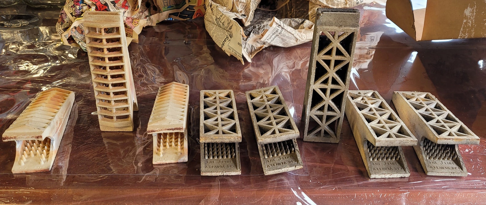 Set of 8 Vintage Gas Heater Ceramic Bricks Etsy