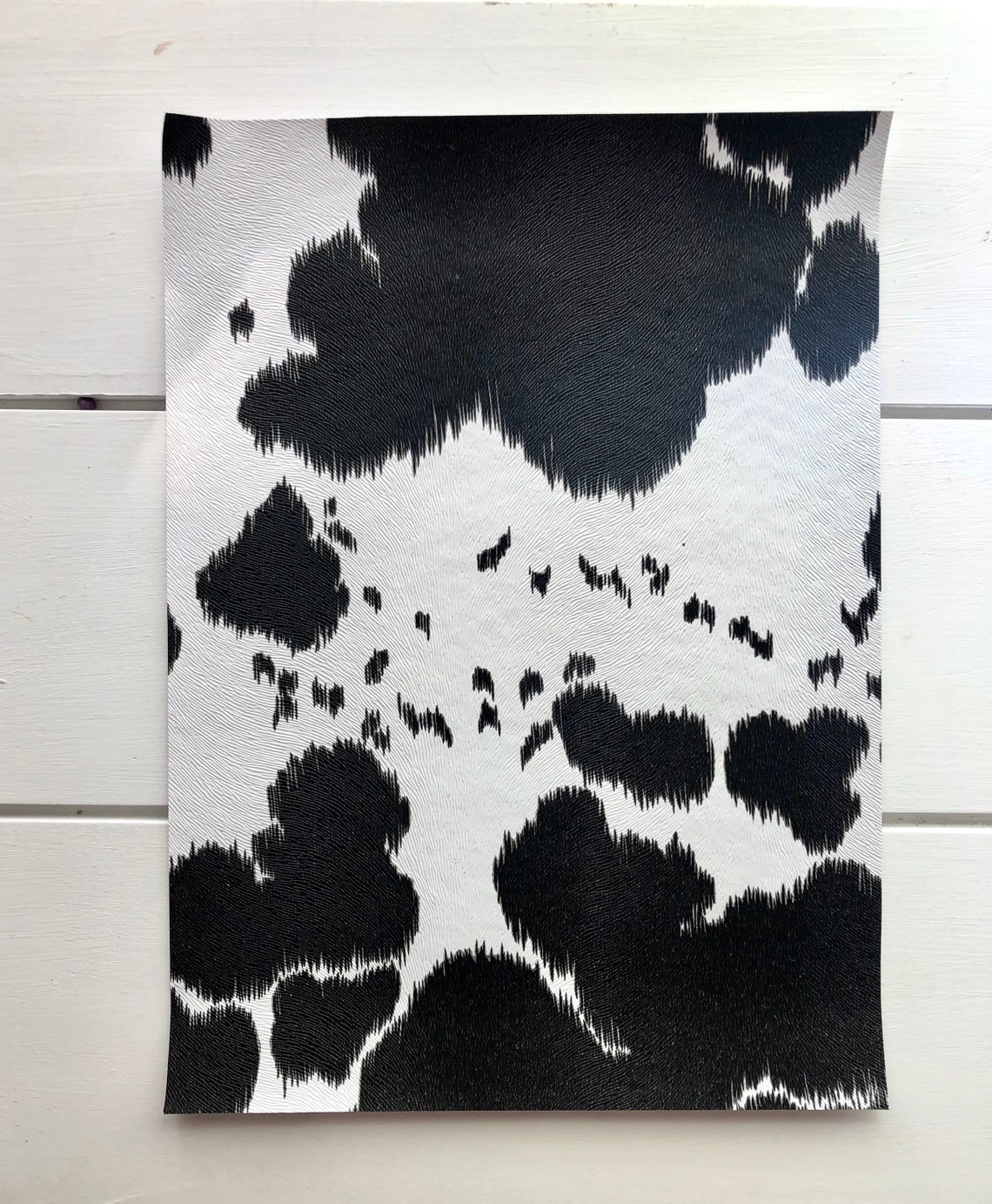 Cow Print Faux Leather Cow Faux Leather Sheets Etsy