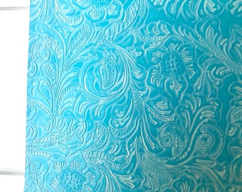 Turquoise Faux Leather, Turquoise Leather Fabric