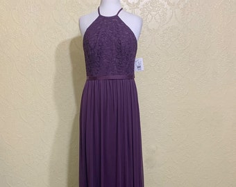 Prom Dress size 12 New old stock Eggplant WINE Purple Grecian Gown Mother Of The Bride Dress Bridesmaid Dress