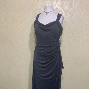 new gown GUNMETAL GRAY GLITTERED Gown long sz 16 Formal Gown Mother of the Bride Dress