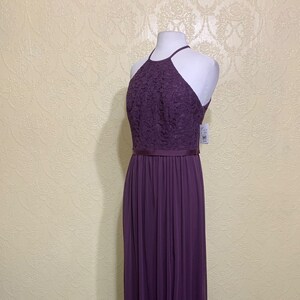 Plus size 16 New old stock Eggplant WINE Purple Dress Purple Gown Grecian Gown Mother Of The Bride Dress Bridesmaid Dress