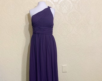 size 10 New Purple Grecian Gown Mother Of The Bride Dress Bridesmaid Dress