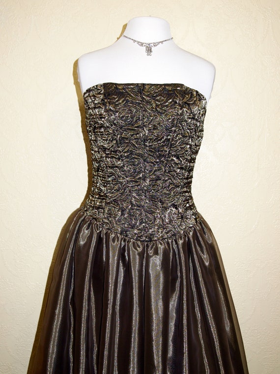 JESSICA McCLINTOCK Ballgown size 12 Gold Black Go… - image 4