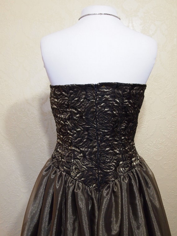 JESSICA McCLINTOCK Ballgown size 12 Gold Black Go… - image 10