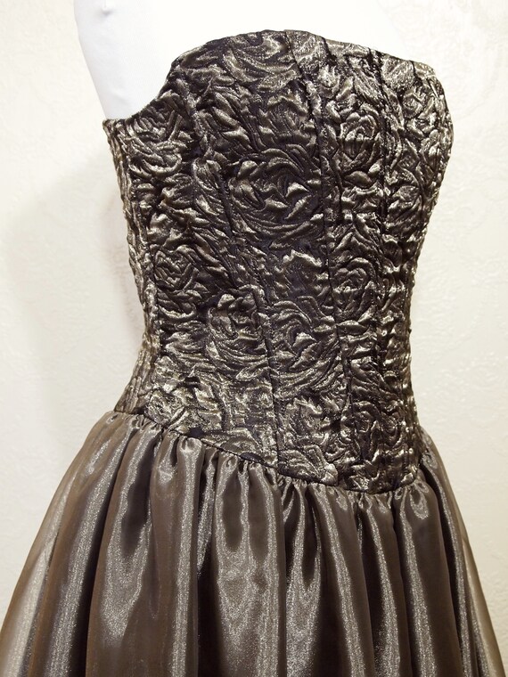 JESSICA McCLINTOCK Ballgown size 12 Gold Black Go… - image 7