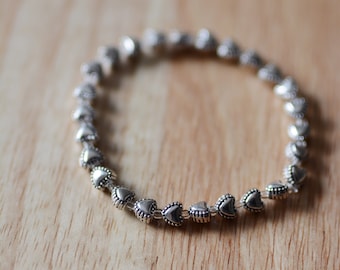 Mini Silver Heart Bracelet