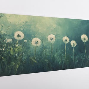 Beautiful Dandelion Wildflowers, Modern Design Floral Art Home Decor, Abstract Flowers Canvas Print Wall Art
