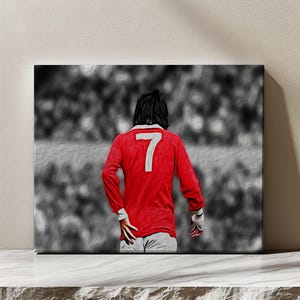 George Best Canvas Print | Iconic Footballer Art for Home Decor | Vintage Style Wall Art | Perfect Gift for Football Fans