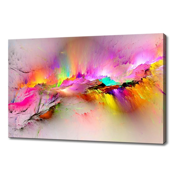 Abstract Paint Splash Wall Art Canvas Print Custom Art Wall Hanging Handmade Art Print Home Decor Gifts Fast Free UK Delivery