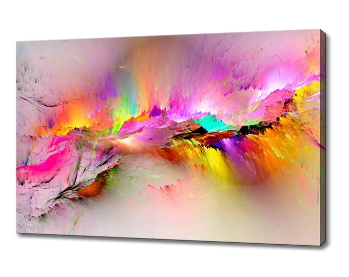 Abstract Paint Splash Wall Art Canvas Print Custom Art Wall Hanging