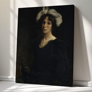 Bessie Potter William Merritt Vintagemålning Reproduktion – Canvastavla Väggkonst – Klassiskt konstverk, Gallerinslagna, Klar att hängas