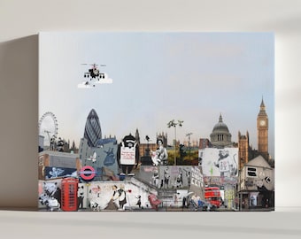 London Graffiti Canvas Print | Urban Wall Art, Street Art Decor, Contemporary Artwork, Home Decor, Gift for Art Lovers