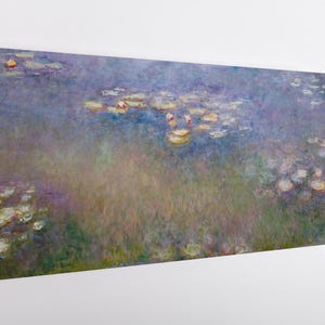 Water Lilies by Claude Monet Canvas Print - Impressionist Wall Art, Floral Painting, Museum Quality Reproduction, Gift for Art Lovers