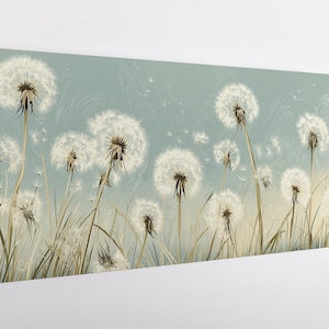 Abstract Dandelion Wildflowers, Modern Design Floral Art Home Decor, Abstract Flowers Canvas Print Wall Art