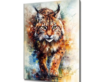Lynx Canvas Print Picture Wall Hanging Handmade Art Print Home Decor Gifts Fast Free UK Delivery