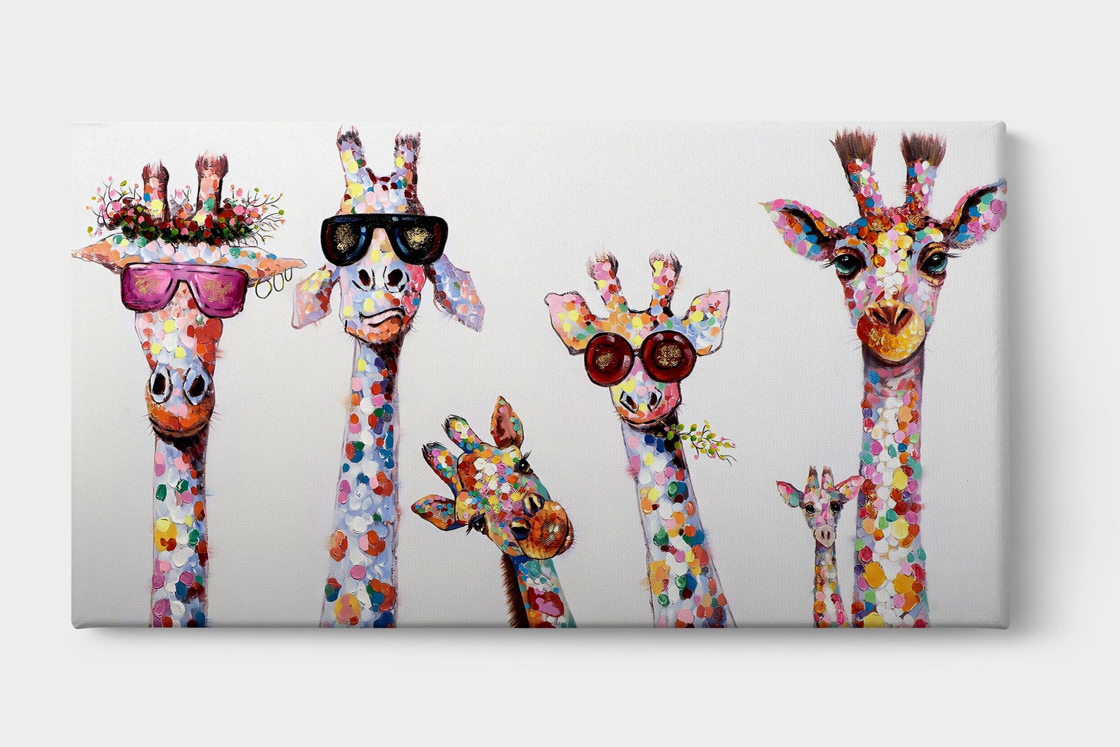 Funky Giraffes Wall Art Canvas Print Picture Home Decor Etsy UK