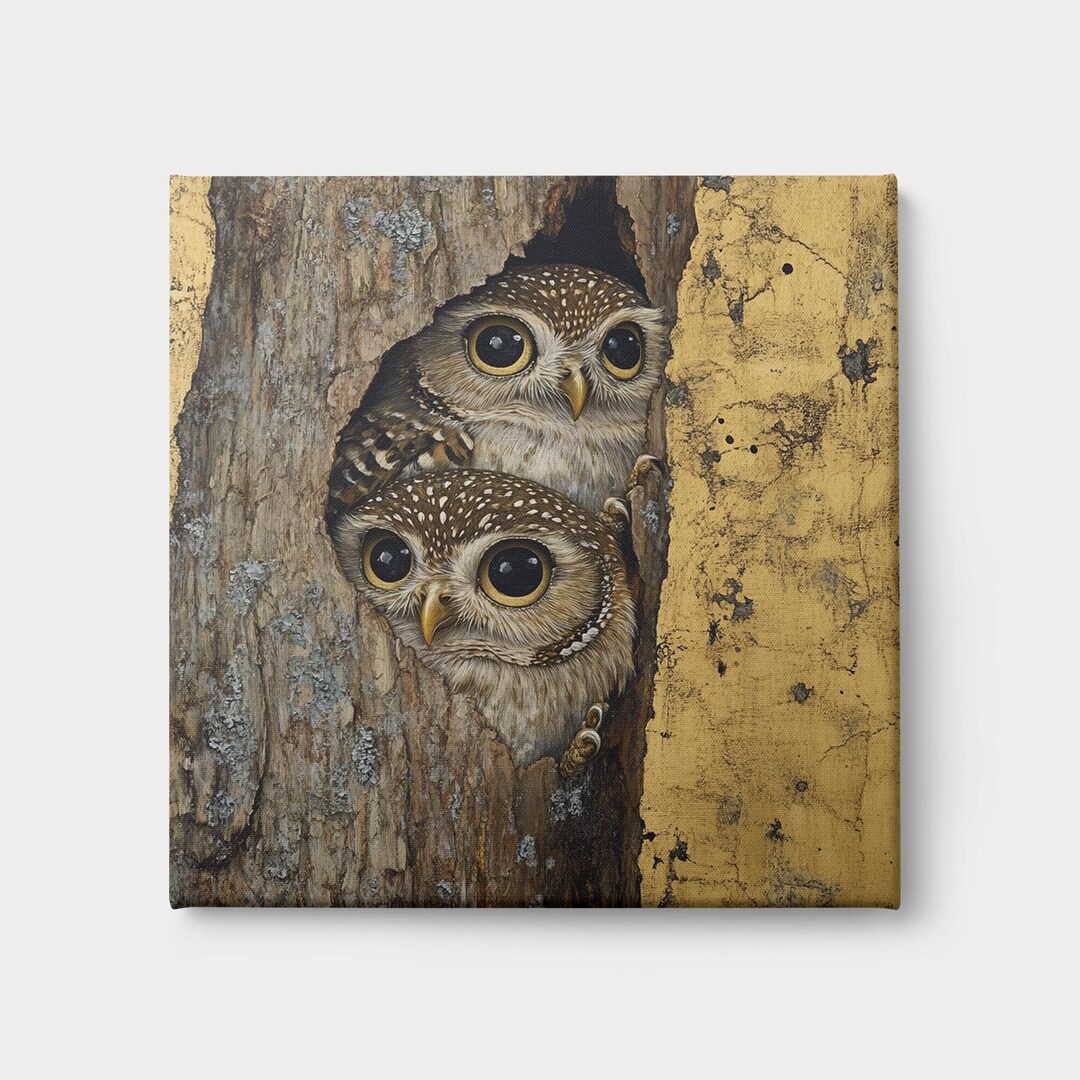 Cute Owls Wall Art | Adorable Owl Canvas Print for Kids Room & Nursery ...