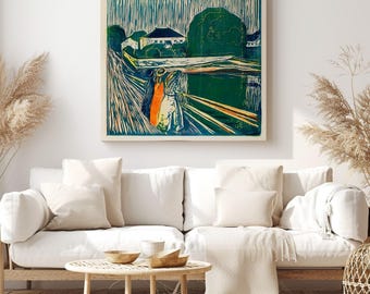 Les Filles sur le pont d'Edvard Munch, peinture à l'huile vintage, impression sur toile, art mural - Reproduction de décoration d'intérieur classique