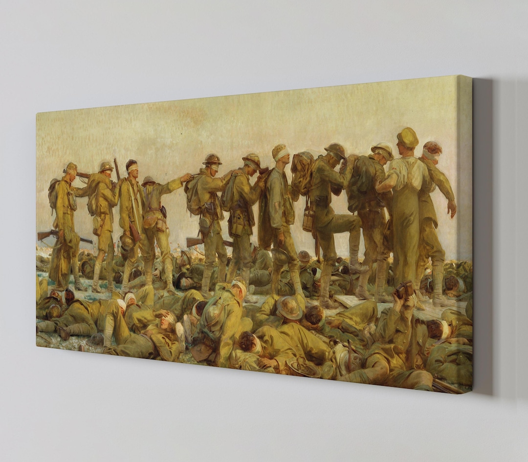 Gassed by John Singer Sargent, Classic Vintage Painting Canvas Print ...
