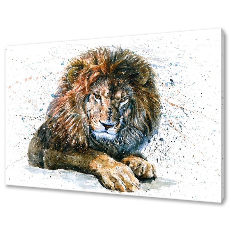 Lion Wall Art Lion Canvas Print Lion Custom Art Wall Hanging Etsy