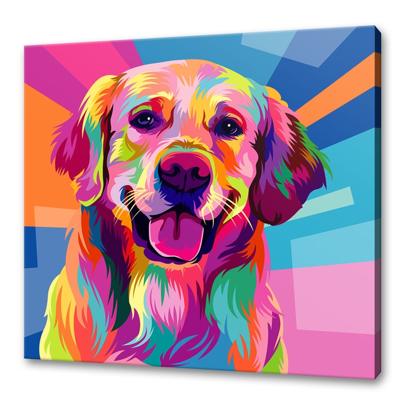 Golden Retriever canvas print picture wall art home decor Etsy