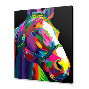 Horse Wall Art Horse Canvas Print Horse Custom Art Wall Hanging Handmade Art Print Home Decor Gifts Fast Free UK Delivery
