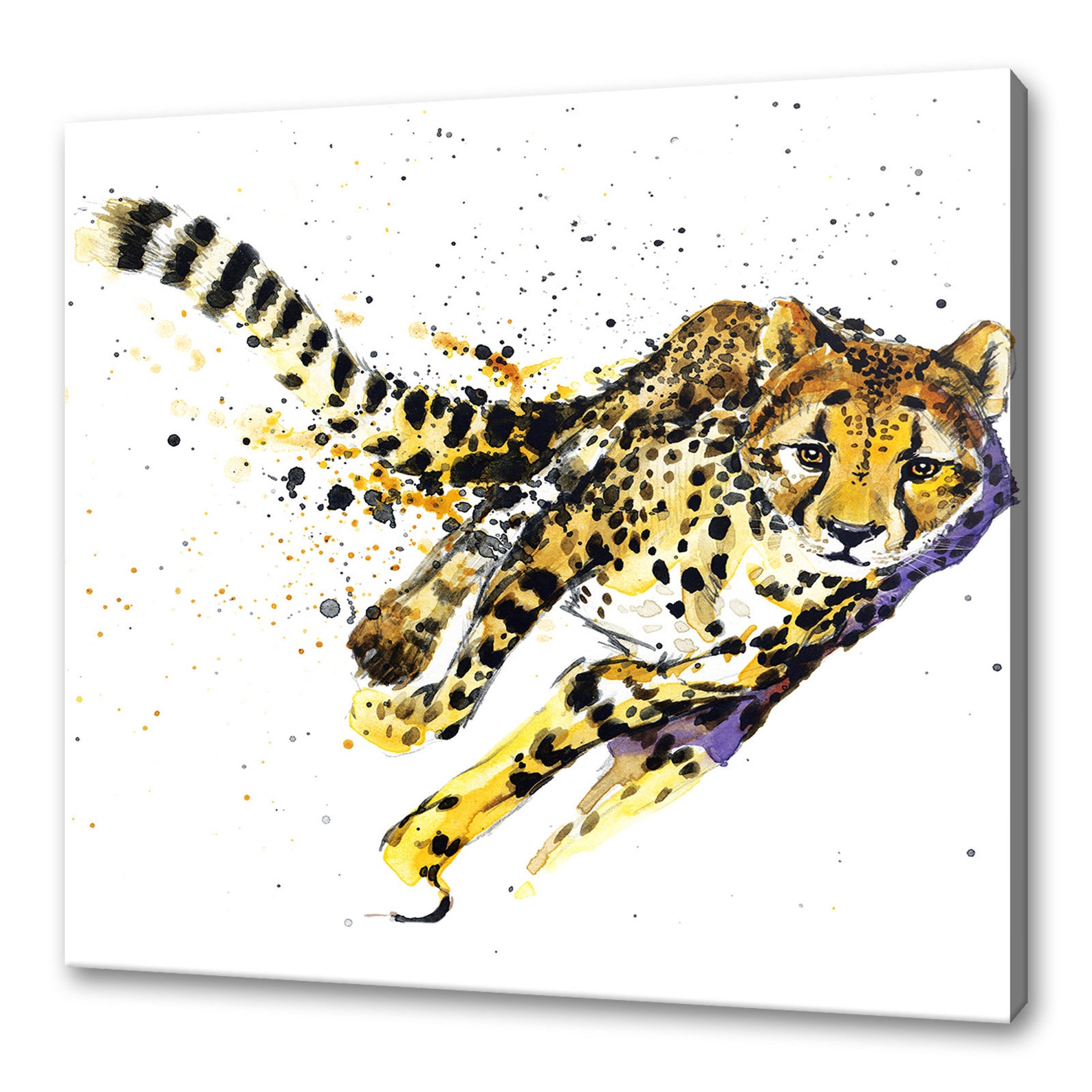 Watercolour Cheetah Canvas Print Picture Wall Art Home Decor - Etsy