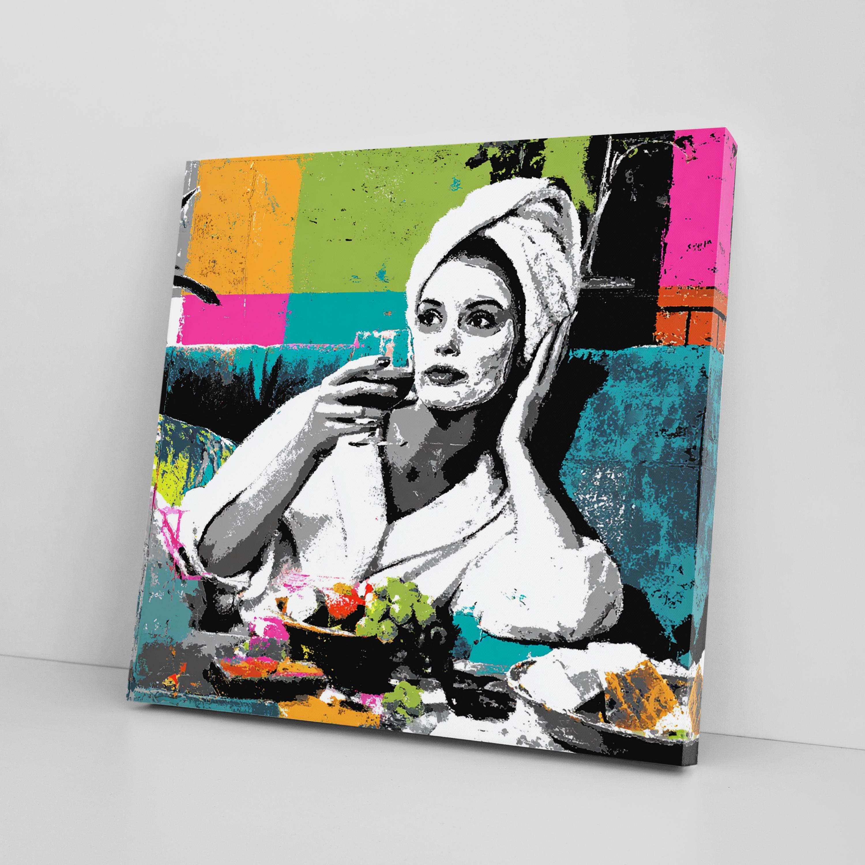 Pop Art Feminist Canvas Print – Empowered Woman Wall Art With Bold