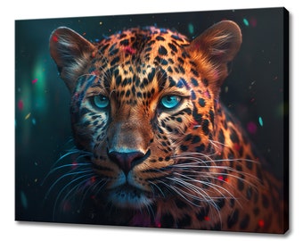 Abstract Leopard Canvas Print Painting Picture Wall Hanging Art Home Decor Handmade Gifts Fast Delivery