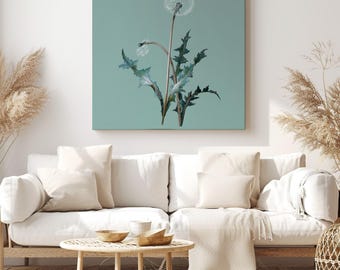 Pissenlit vintage, peinture à l'huile, impression sur toile, art mural - Reproduction de décoration d'intérieur classique