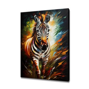 Zebra Canvas Print Picture Wall Hanging Handmade Art Print Home Decor Gifts Fast Free UK Delivery