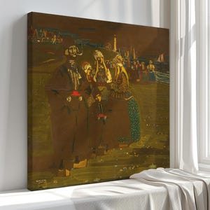 Erinnerung an Holland von Wassily Kandinsky Leinwanddruck – Abstrakte expressionistische Kunst – Modernes farbenfrohes Kunstwerk für Zuhause oder das Büro