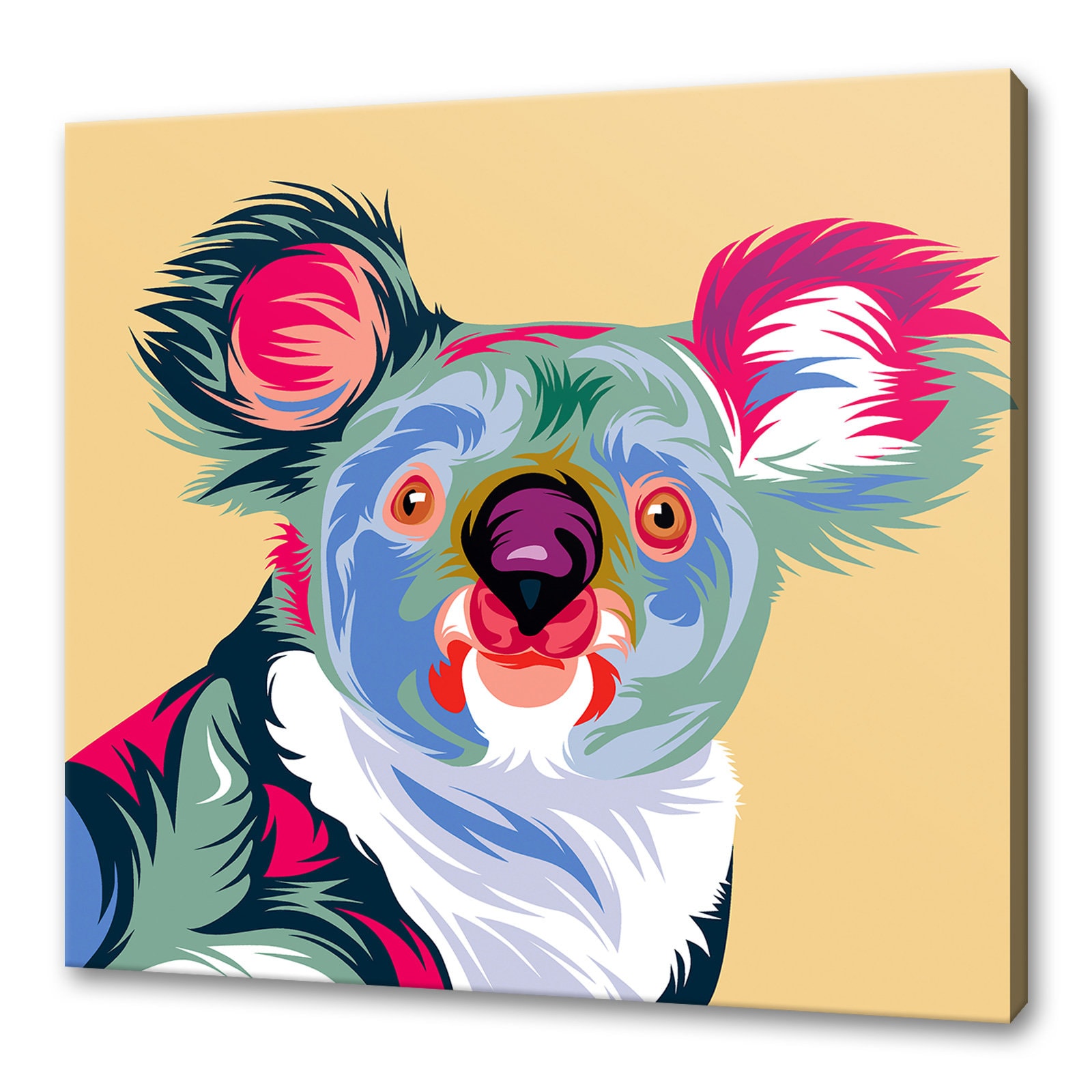 Koala Colourful Canvas Print Picture Wall Art Home Decor Free Etsy