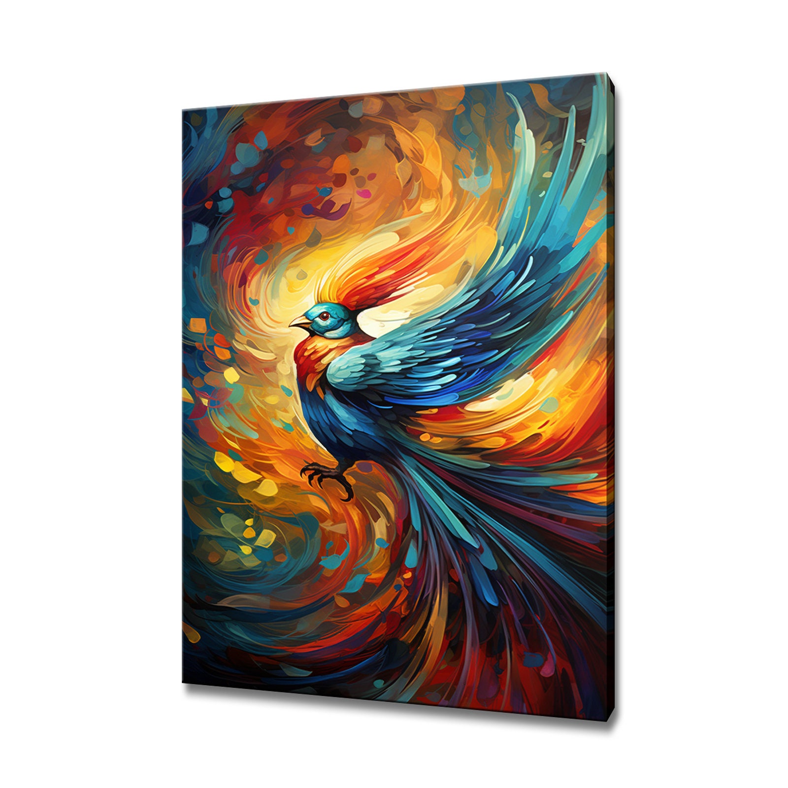 Pheasant Bird Canvas Print Picture Painting Wall Hanging, Handmade Wall Art Print Home Decor, Gift For Bird Lovers Picture Ready To Hang