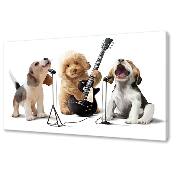 Band of Dogs canvas print picture wall art home decor free fast UK delivery