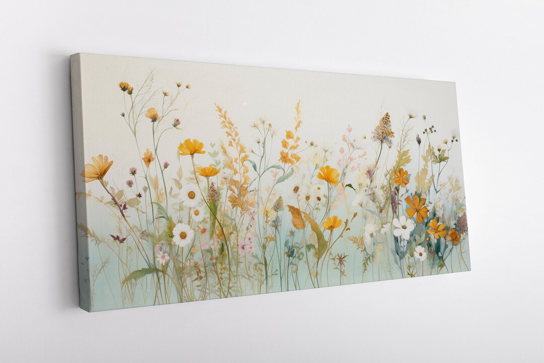 Yellow Flowers Canvas Print Wall Art Home Décor, Premium Quality, Ready ...