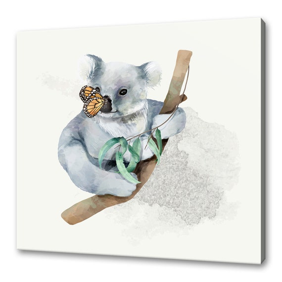 Animal Art Painting on Canvas Colorful Koala Art Pictures Print Cute Wall  Posters for Living Room Kids Room Wall Decor Framed : : Home