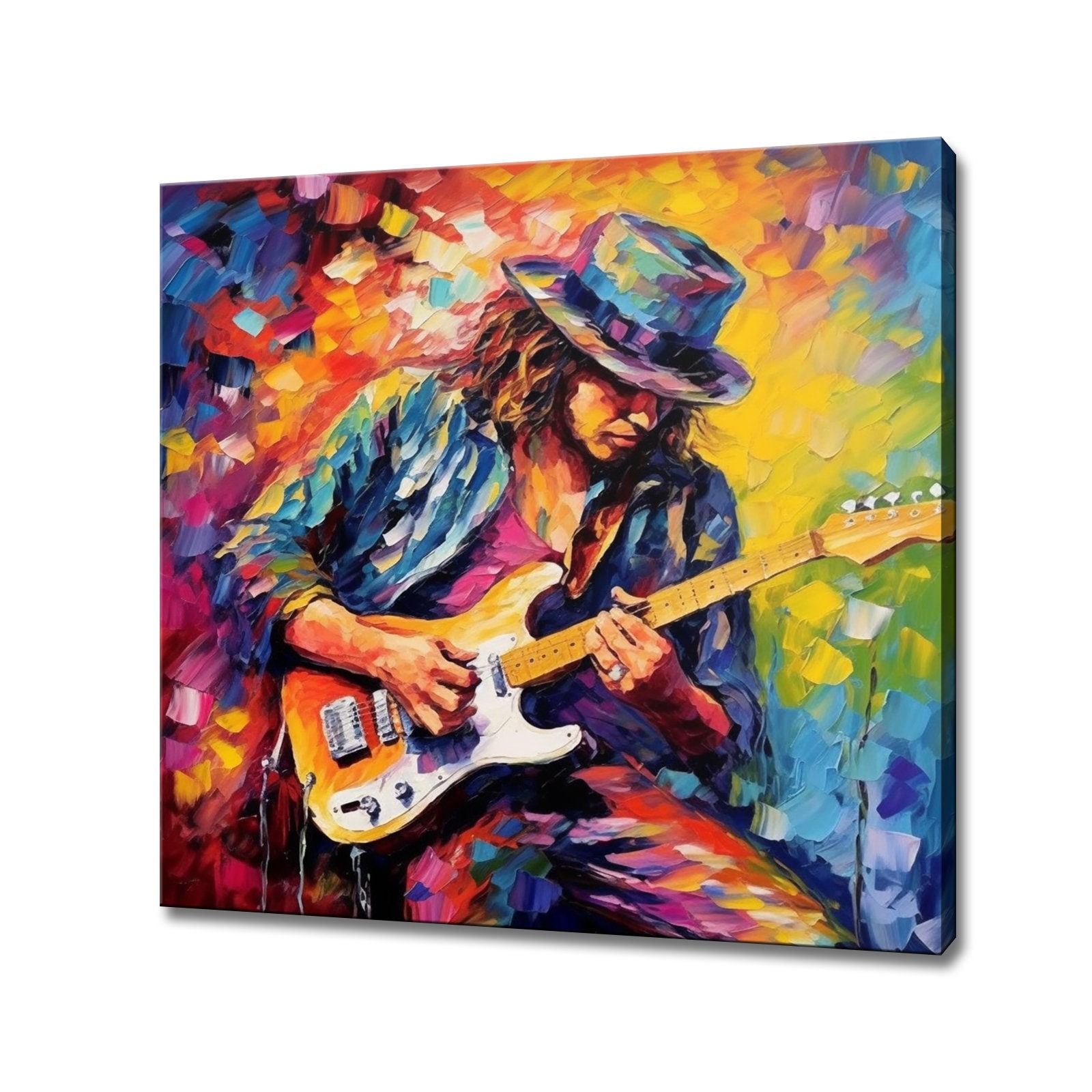 Quadro Su Tela ZQQART Con Chitarra E Strumenti Musicali – Decorazione Murale A Tema Musica, 61x216 Cm, Pronta Da Appendere - 2