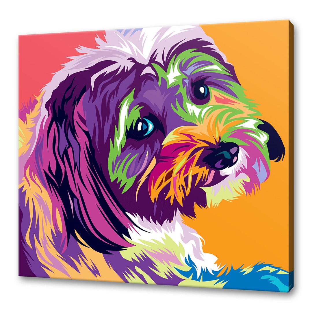 Dog Wall Art Dog Canvas Print Dog Custom Art Lhasa Apso Wall Etsy