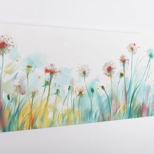 Abstract Dandelion Wildflowers, Modern Design Floral Art Home Decor, Abstract Flowers Canvas Print Wall Art
